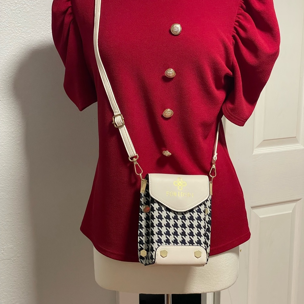 1021-Fashion Mini Crossbody Cell Phone bag-Cream - Picture 3 of 5